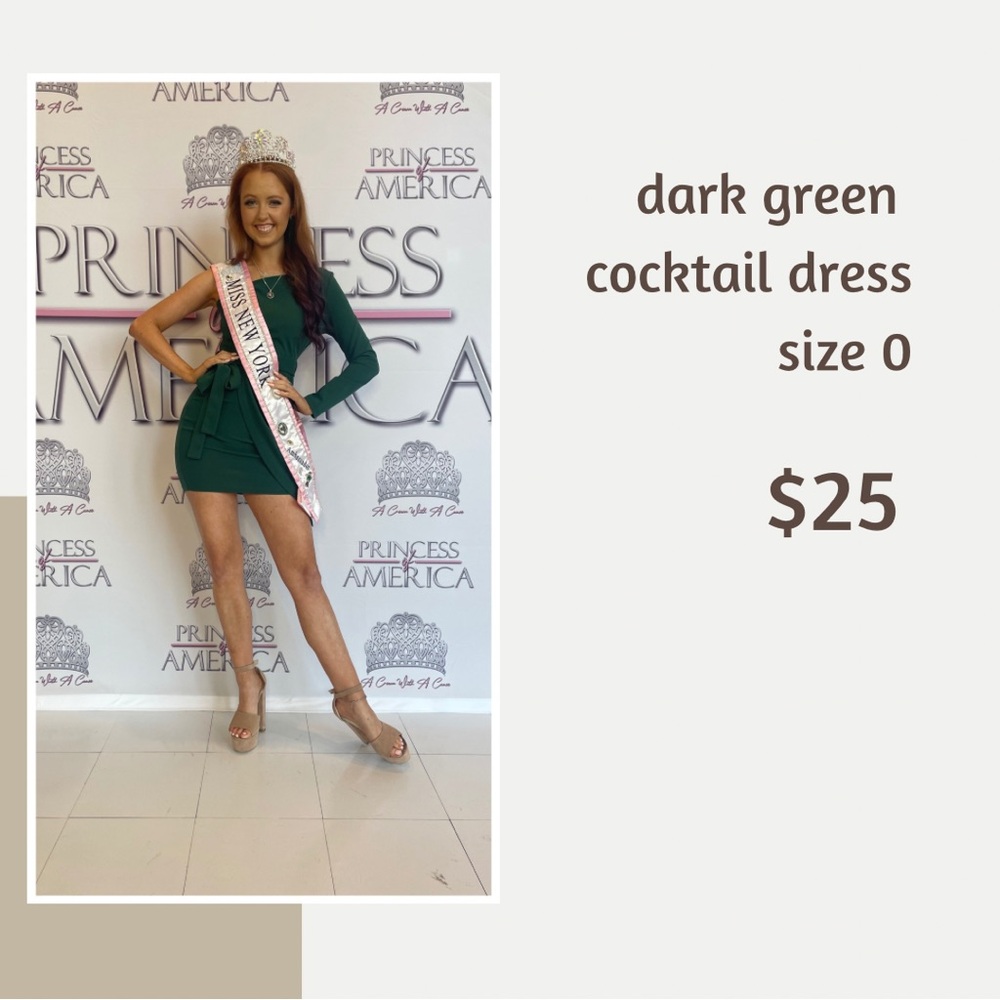 Dark green cocktail dress